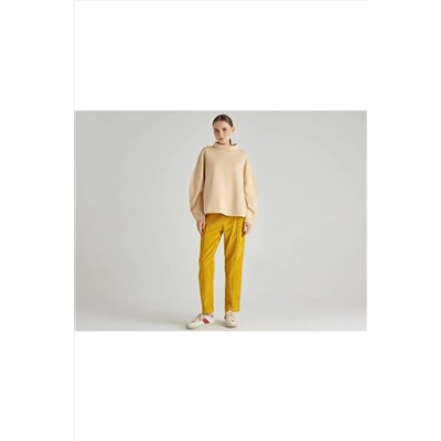 United Colors of Benetton Kadın Ekru Dik Yaka Sweatshirt 122A3OOTD200B-025