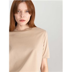 Бежевая футболка EX из PIMA хлопка