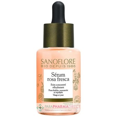 Sanoflore Concentré Rosa Fresca - Soin d'Eveil Réhydratant BIO 30 ml