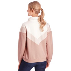 Damen Sweatshirt mit Troyerkragen