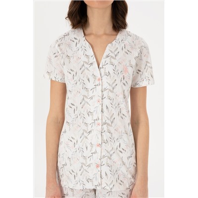 Kadın Ekru Pijama Takımı