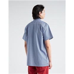 Vichy Short Sleeve Shirt, Men, Blue