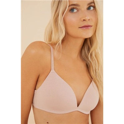CHARMING Sujetador triangular algodón nude