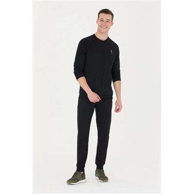 Erkek Siyah Basic Sweatshirt