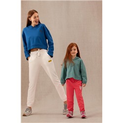 Kadın Saks Kapüşonlu Sweatshirt