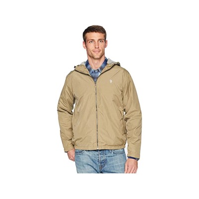 U.S. POLO ASSN. Heather Hooded Windbreaker