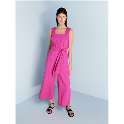 Jumpsuit aus Leinenmischung