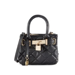 BADGLEY MISCHKA Micro Mini Quilted Top Handle Bag
