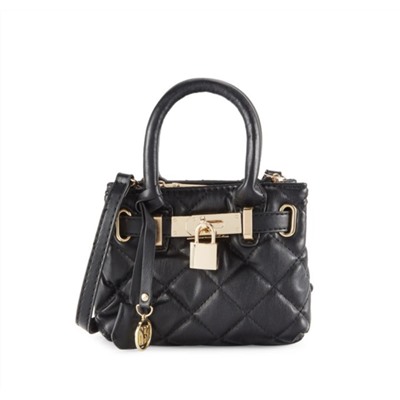 BADGLEY MISCHKA Micro Mini Quilted Top Handle Bag