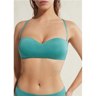 Bandeau-Bikinioberteil mit Wattierung Indonesia Eco