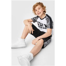Set - Kurzarmshirt und Sweatshorts - 2 teilig