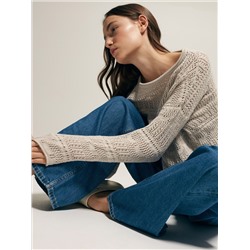 Oversize-Pullover aus Baumwolle