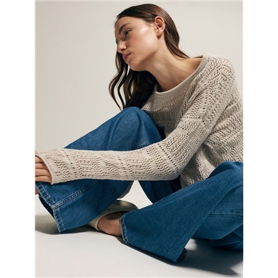 Oversize-Pullover aus Baumwolle