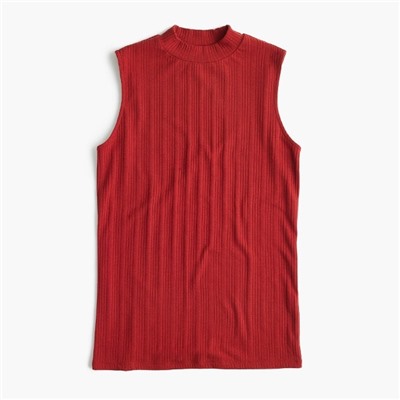 Ribbed mockneck tank top