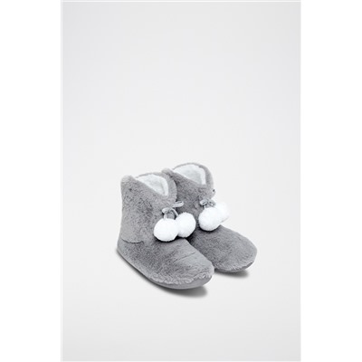 Zapatillas de casa altas forradas Maeve Gris claro