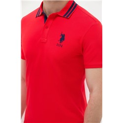 Erkek Kırmızı Basic Polo Yaka Tişört