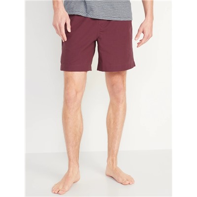 Soft-Washed Poplin Pajama Shorts for Men