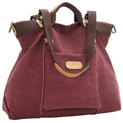 Z-joyee Women Shoulder bags Casual Vintage Hobo Canvas Handbags Top Handle Tote Crossbody Shopping Bags