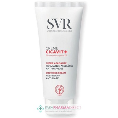 SVR CICAVIT+ CREME - Crème Apaisante - Réparation Accélérée, Anti-Marques 100 ml