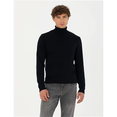 Lacivert Slim Fit Kazak
