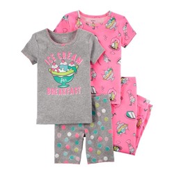 4-Piece Neon Snug Fit Cotton PJs