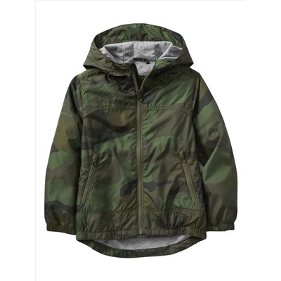 Kids Jersey-Lined Camo Windbuster