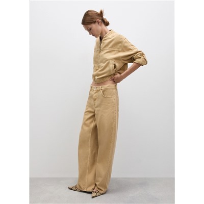Jeans wideleg loose tiro bajo