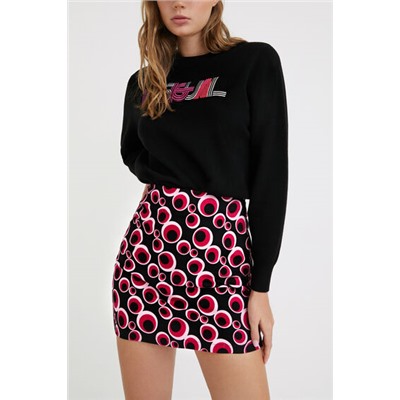 Minifalda slim círculos