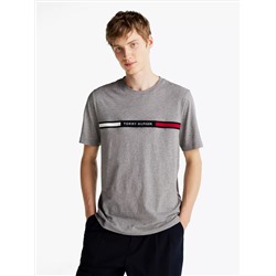 Tommy Ribbed Inset Logo T-Shirt