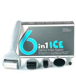[DRS] НАБОР Мезороллер для лица 6 в 1 с ОХЛАЖДАЮЩЕЙ НАСАДКОЙ Derma Roller Kit With Ice Roller 6 in 1 Ice, 1 шт