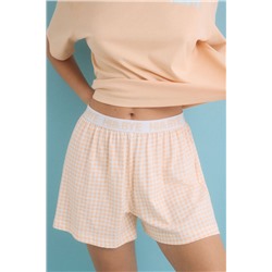 Pijama corto 100% algodón naranja
