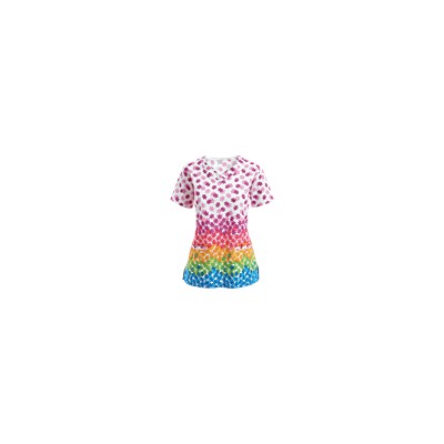 Trust Your Journey AU-Some Print Scrub Top