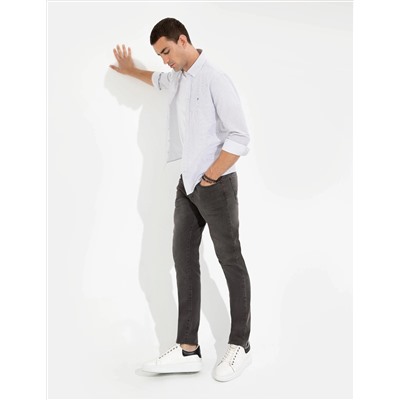 Lacivert Slim Fit Uzun Kollu Gömlek
