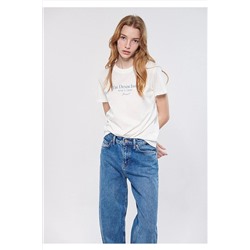 Mavi The Denim Issue Baskılı Beyaz Tişört Regular Fit / Normal Kesim 1611268-70057