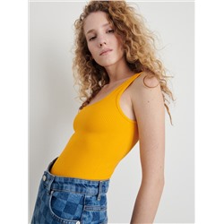 Body aus Rippstrickjersey