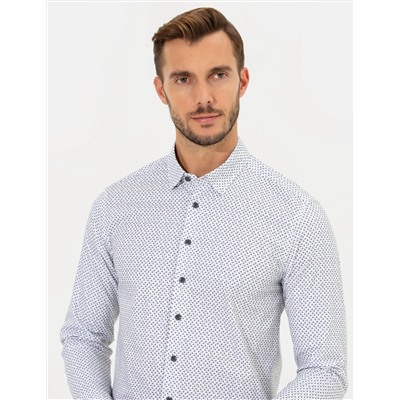 Yeşil Slim Fit Uzun Kollu Gömlek
