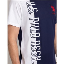 VERTICAL U.S. POLO ASSN. GRAPHIC COLORBLOCK T-SHIR
