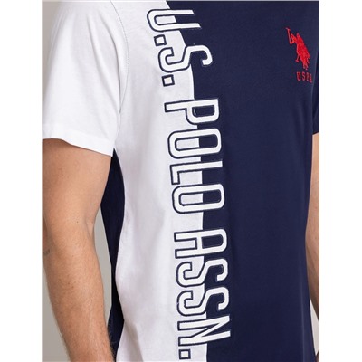 VERTICAL U.S. POLO ASSN. GRAPHIC COLORBLOCK T-SHIR