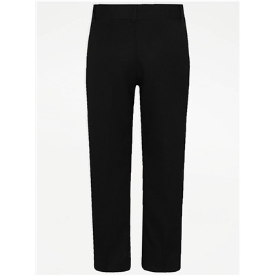 Boys Black Slim Fit Slim Leg School Trouser 2 Pack