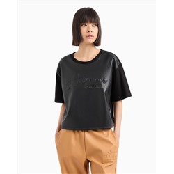 CROPPED FIT T-SHIRT WITH ASV FABRIC EMBOSSED LOGO