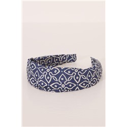 Diadema estampada azul