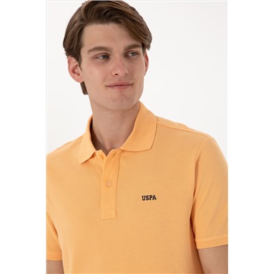 Erkek Regular Fit Polo Yaka Turuncu Basic Tişört