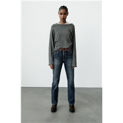 HIGH-RISE STRAIGHT-FIT TRF JEANS