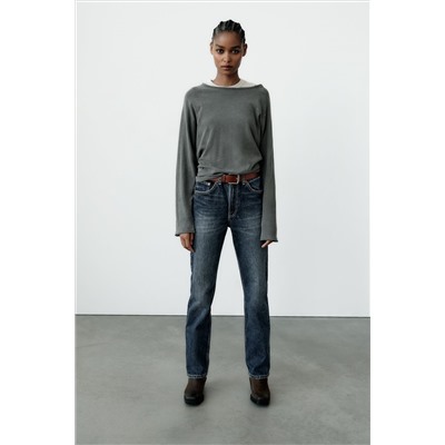 HIGH-RISE STRAIGHT-FIT TRF JEANS
