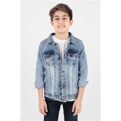 AHENGİM Kids Erkek Çocuk Ceket Erkek Çocuk Kot Ceket Ak888176 1-2-10000941