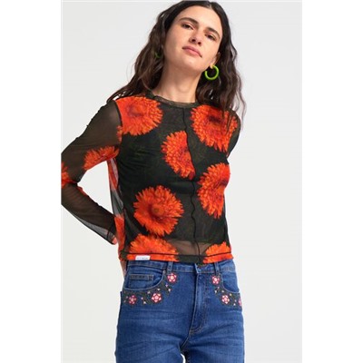 Camiseta tul floral