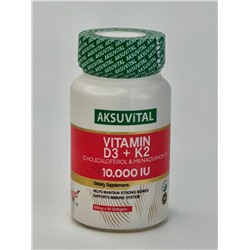 Vitamin D3+K2  10.000 IU AKSUVITAL