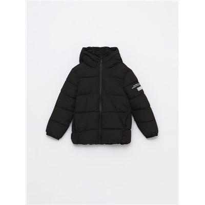 QUILTED JACKET WITH SLOGAN