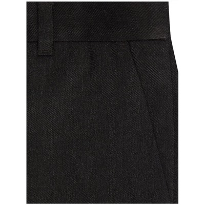 Boys Charcoal Longer Length Regular Leg School Trouser 2 Pack