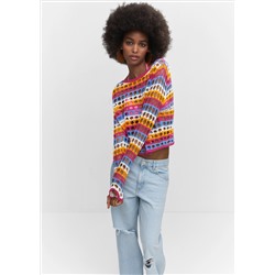 Jersey crochet multicolor